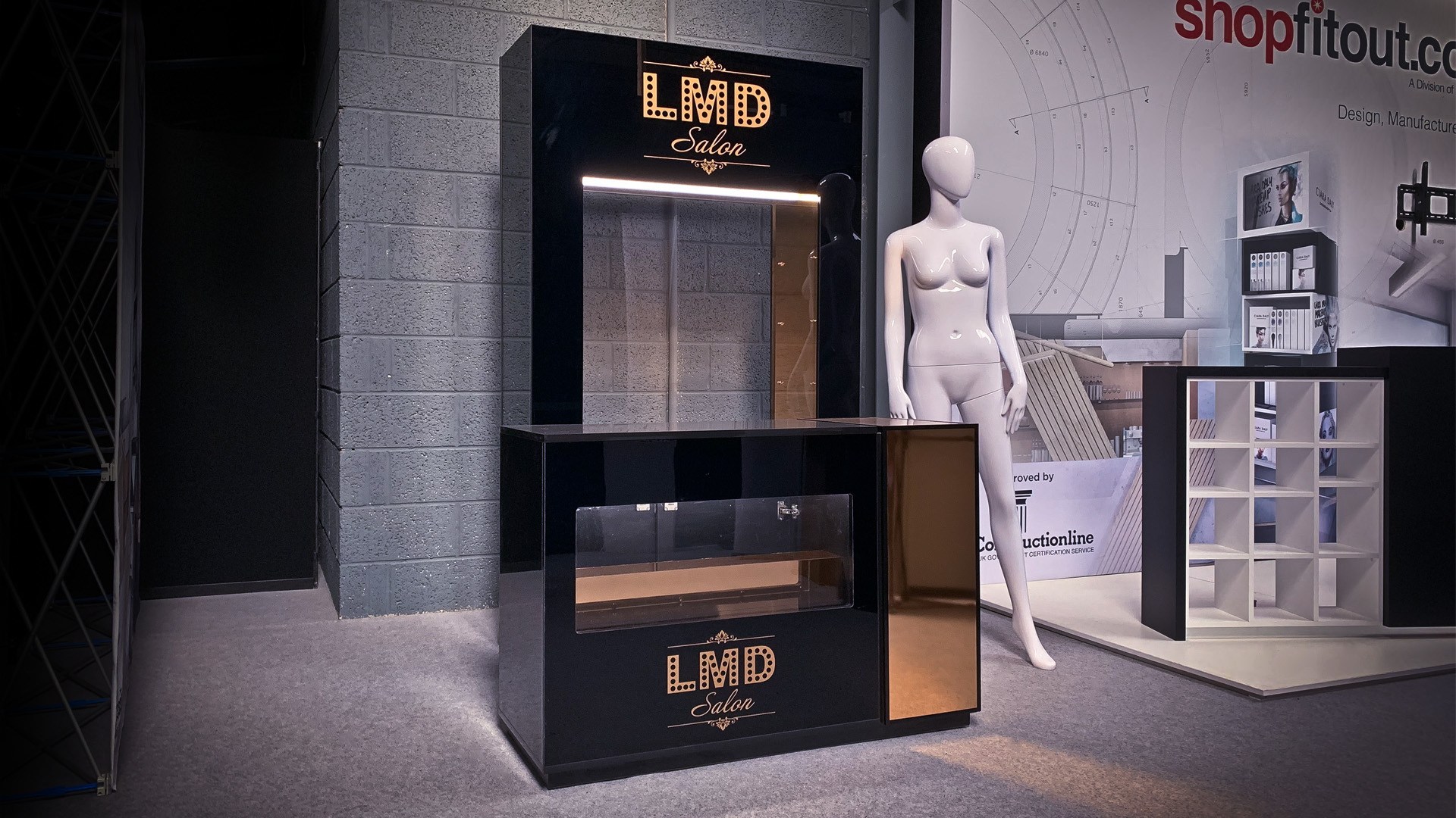 Bespoke designed and manufactured retail unit for LMD Belfast