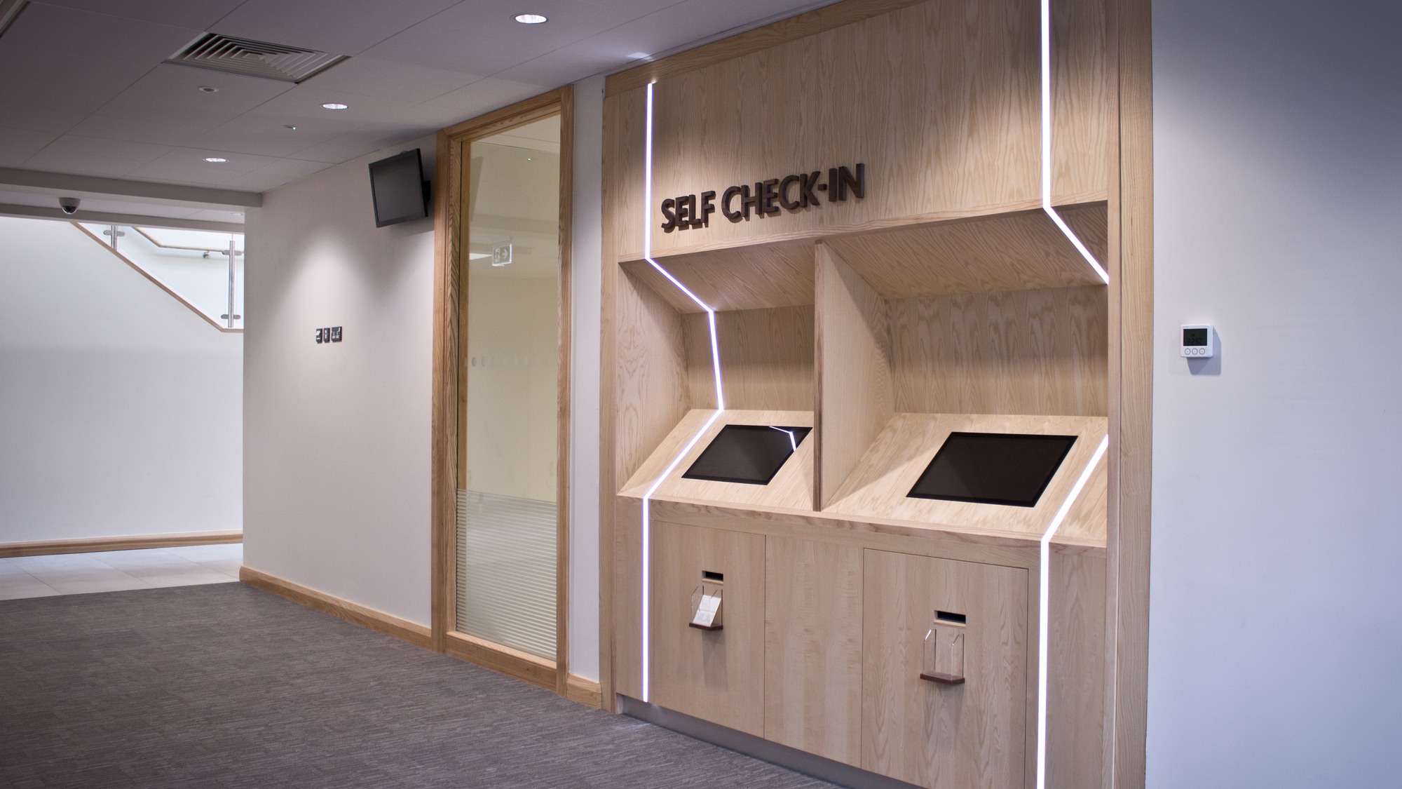 Bespoke manufactured  patient Check-in kiosk at Ulster Clinic Belfast
