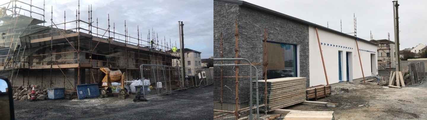 Copeland Distillery, before and after construction of new facility